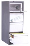 H45-860A steel cabinet, 3 filing drawers & 1 safe