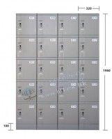 ABS plastic locker H118-320F