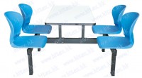 Fast food table with chair H65-A301-4