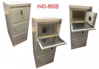 steel safe cabinet ,upper safe & 2 filing drawers