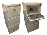 H45-860B steel cabinet, 2 filing drawers & 1 safe